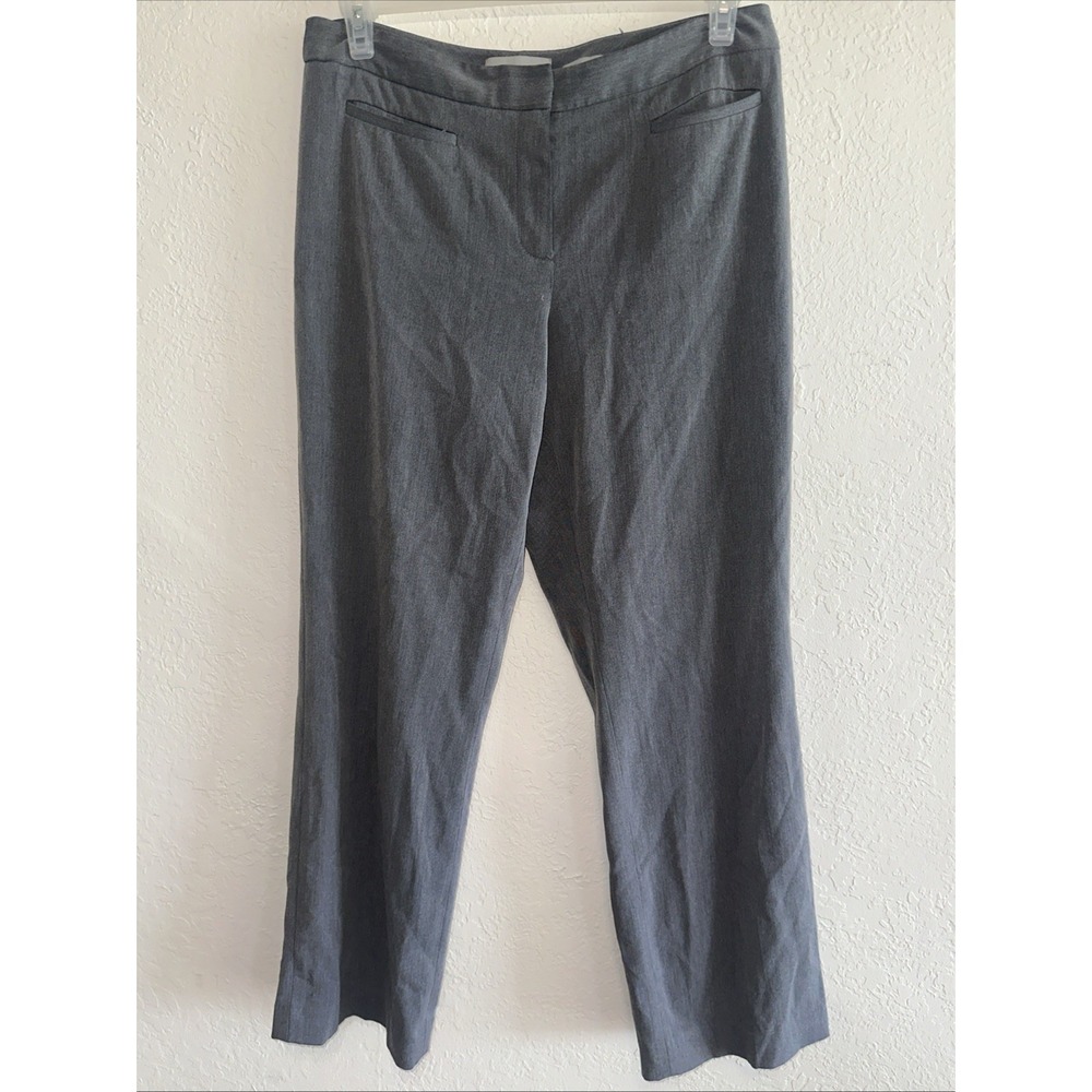 Liz Claiborne Audra Gray Dress Pants Straight Leg Career Trousers Size 10 Or 12